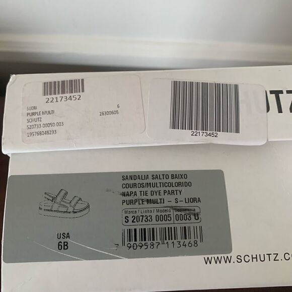Schutz dariana platform tie due  leather sandal size 6 in purple - Picture 14 of 14